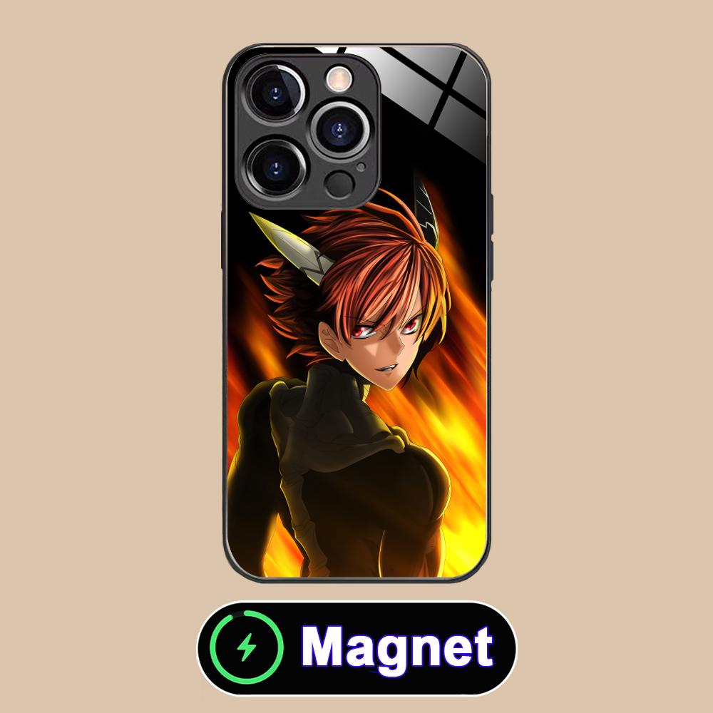 Akame Tatsumi Glass MagSafe Mobile Phone Case for iPhone 17 16 15 14 13 12 11 Air Pro Max Plus Mini Colorful Cover