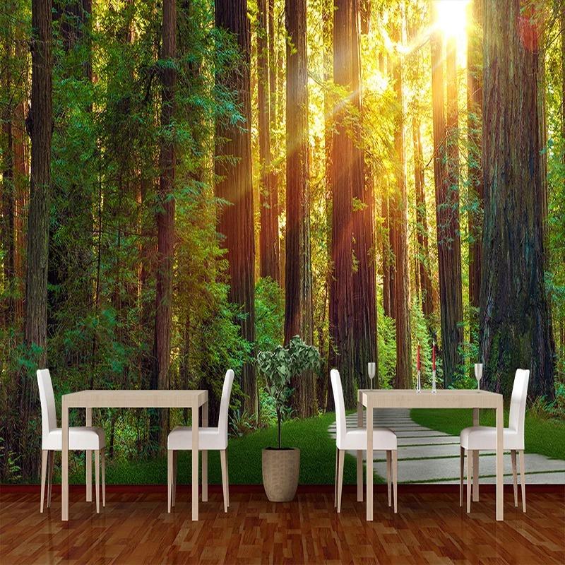 

Primary Forest 3d Wallpaper Sunshine Photo Wall Mural Living Room Bedroom Restaurant Backdrop Decor Wallpaper For Wall 300 cm(W) x 180 cm(H)
