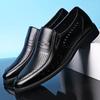 Sapatos formais masculinos sem cadarço, sapatos casuais inteligentes antiderrapantes e resistentes ao desgaste para negócios