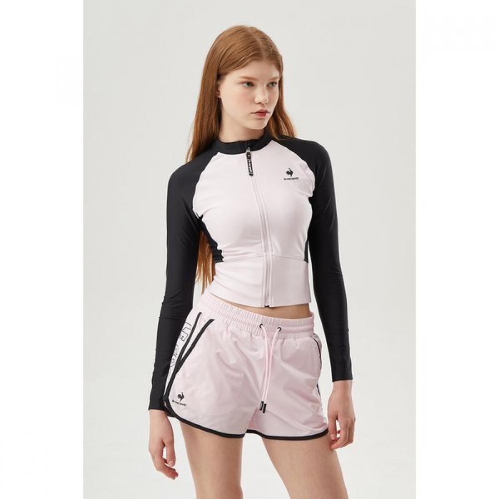 Le Coq Sportif [SaLe][70  Off] Women S Full Zip raSh Guard qp222Sfz51 BGN green/90 M