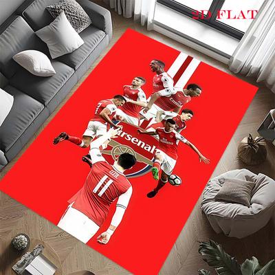Arsenal Teppich für Wohnzimmer Schlafzimmer Zuhause Sofadekoration, Rutschfeste Bodenmatte für Kinder zum Spielen