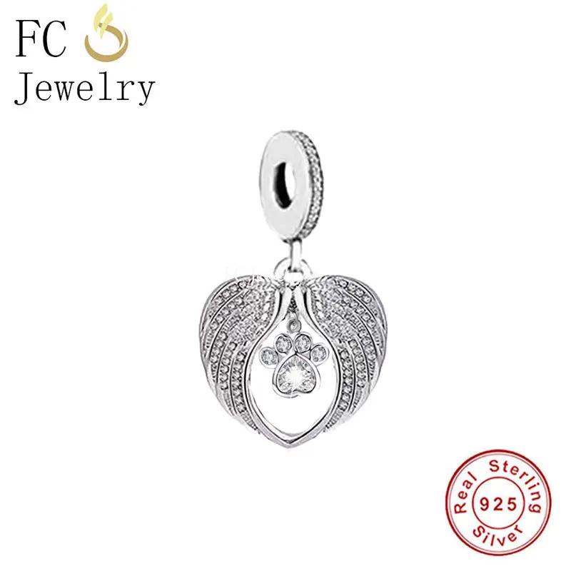 FC Jewelry Fit Original Charm Bracelet 925 Silver A Piece Of My Heart Has Wings is In Heaven Forever Bead For Making Berloque