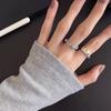 Korean colored flower dripping oil special-shaped love diamond sparkling gemstone ring opening adjustable personalized ring