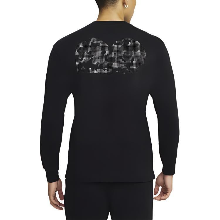 Nike T Shirts Men's Black Crew Neck Moderate Straight Fit DJ6175-010