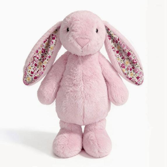 Juguete de Peluche de Conejo Floral Adorable de 23 cm Muñeco de Conejo Relleno Suave Abrazable con Orejas Florales Regalo de Cumpleaños para Niña Coleccionistas de Peluches