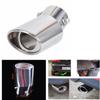 1pc Car Exhaust Muffler Tip Chrome Trim Modified Car Liner Pipe Stainless Steel Pipe  Exhaust System 1.5-2.22 Inch Inlet