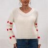 2025 Autumn/Winter Women's Chic Heart-Sleeve V-Neck Knitwear