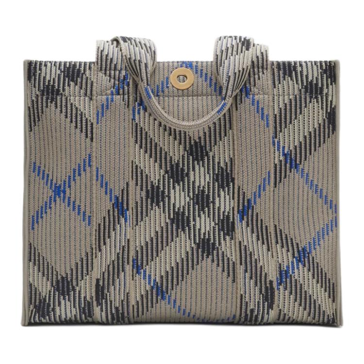 

Burberry Small Tote Bag With Lurex Metal Accessories And Nylon Closure Women Tote Bags Lichen 81040341 Basic Set (Bag+Dust Bag)