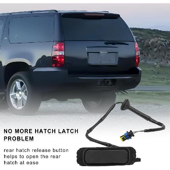 15106857 Rear Liftgate Release Switch Button, Hatch Button Trunk Latch Compatible with 2007-2014 Chevrolet Suburban 1500 2500 Tahoe Cadillac Escalade