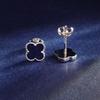 7MM Firkløver Øredobb Lapis lazuli 925 Sterlingsølv Platina Øredobber