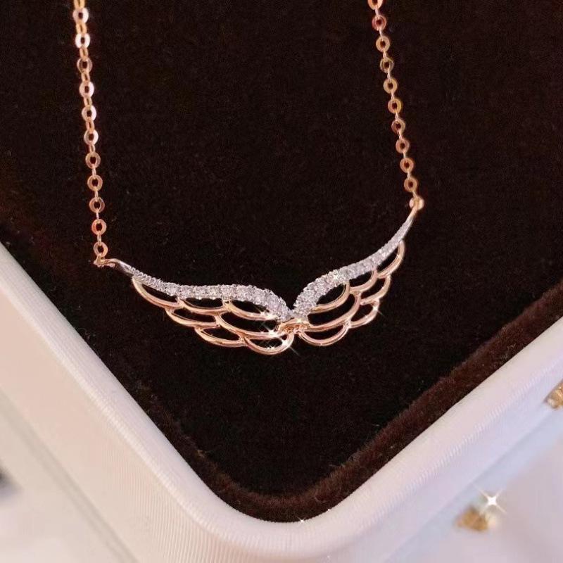 Elegant Angel Wings Necklace: Women s Trendy, Simple Luxury Collarbone Chain