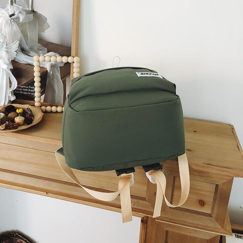 Large Capacity Nylon Women's Backpack Color Contrast Travel Backpack Student Lightweight Schoolbag