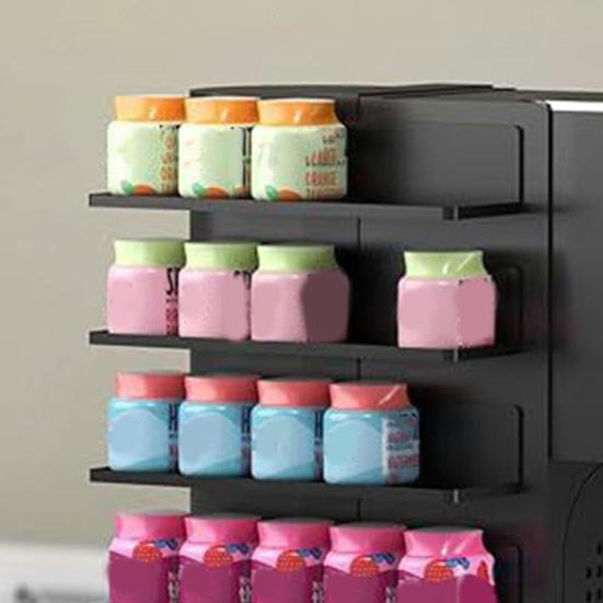 Yousheng Storage Rack Strong Load-bearing Space-Saving Easy Access Simple Installation 4-Layer Vertical Shelf Flavor Storage Holder