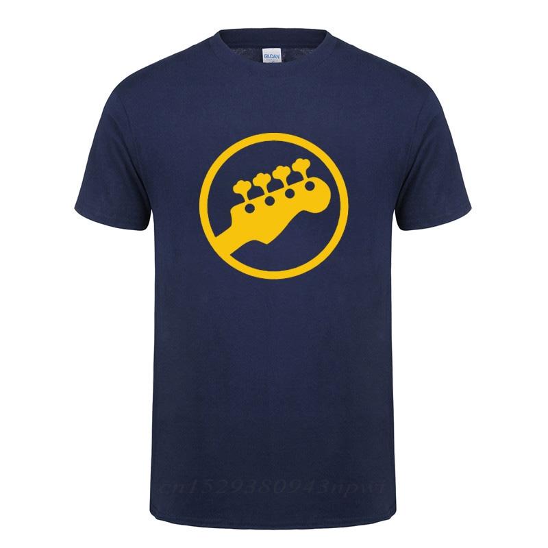 Bass Headstock Guitar Symbol Guitarist Player Musicians Music Rock TShirt Funny Birthday Gift For Men O Neck Cotton T Shirt Tee