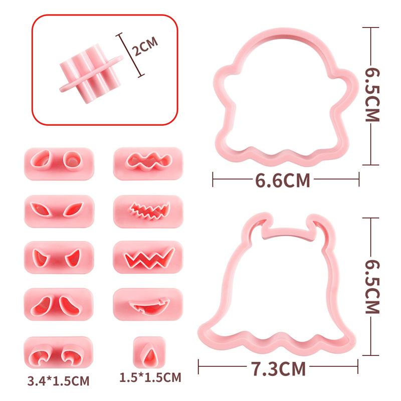 Diy Ghost Face Halloween Cookie Cutter Set Biscuit Mold Fondant Embosser Stamps Halloween Party Cake Decorating Tools