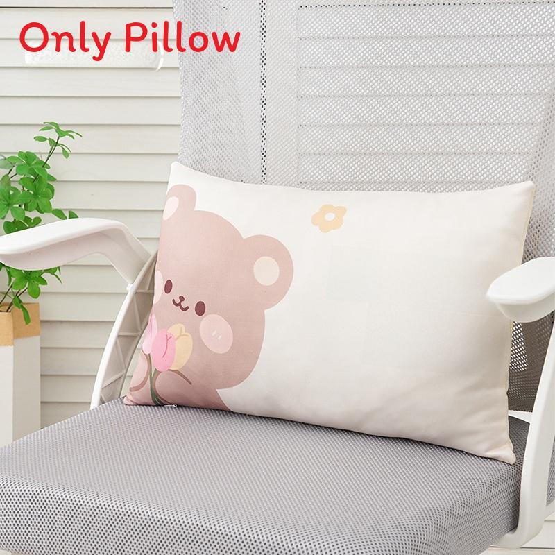 Cartoon Tulip Bear Rabbit Seat Cushion With Ice Silk Fabric For Office And Car Comfort