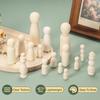 uxcell 2-Pack 3.5-Inch Wooden Peg Dolls, Boy Shape, Unpainted, for DIY Arts and Crafts, Painting