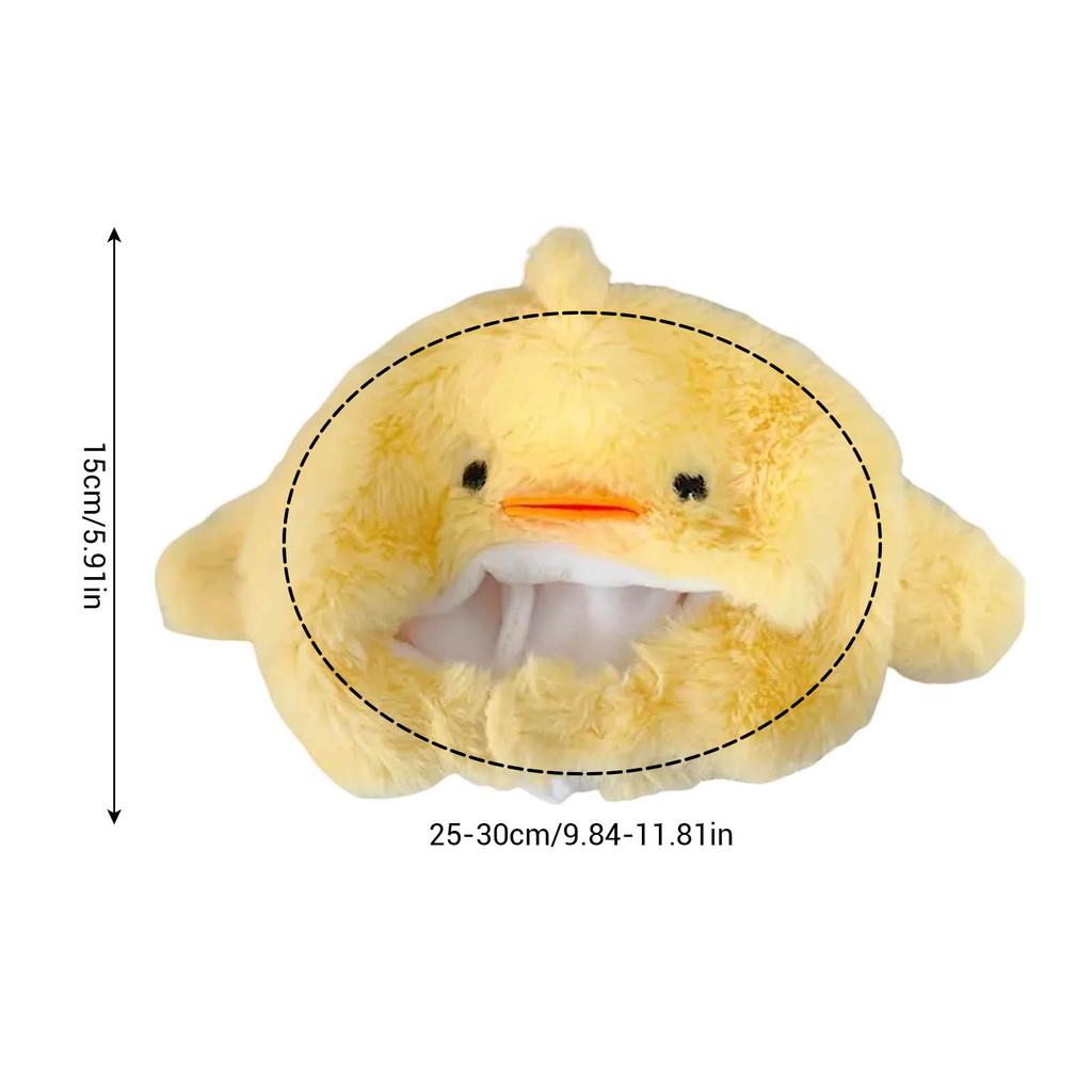 Cute Cat Costume Warm Hat Adorable Plush Pig/Chicken Shape Pet Hat Suitable for Small Dog Kitten Puppy