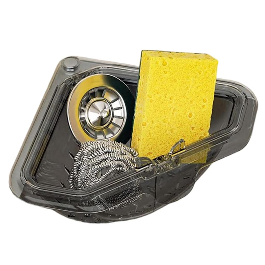 Triangular Basket Magnetic Drainer | Kitchen Sink Strainer | Sink Drainer & Storage Rack | Punch-Free Drainage Filter Baskets For Washing