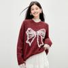 Qiu Shui Yi Ren Classic Crew Neck Bow-Tie Knit Sweater