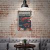 1PC Vertical Retro Tin Wall Art Plate with Patina, 20x30cm or 30x40cm, Vintage Metal Poster for Home Cafe Bar Garage Restaurant or Living Room