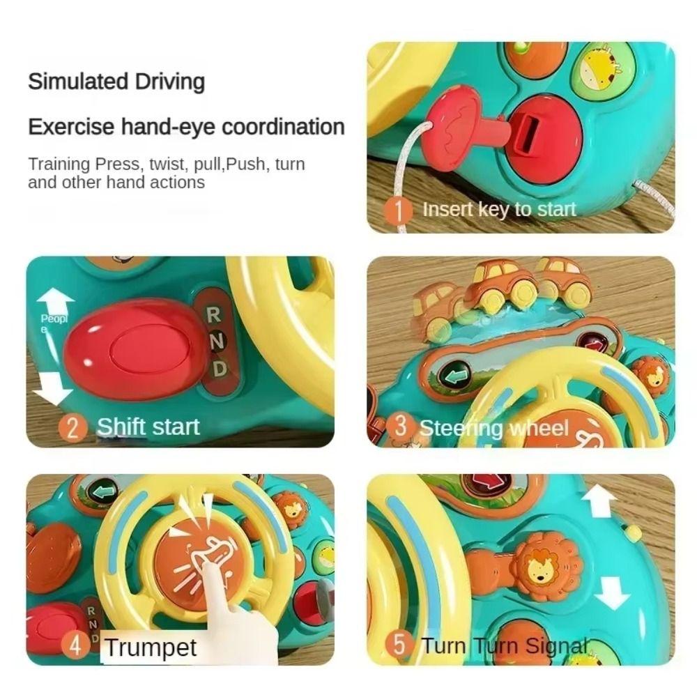 with Sound Light Baby Steering Wheel Toy Puzzle Stroller Driving Musical Toys  Boys Gift
