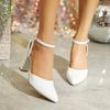 Modă Femei Pantofi Noi Piele Moale Albă Tocuri Înalte Fundiță Drăguță Elegante Sexy Pantofi cu Decupaje la Vârf Ascuțite pentru Petrecere Nuntă Banchet
