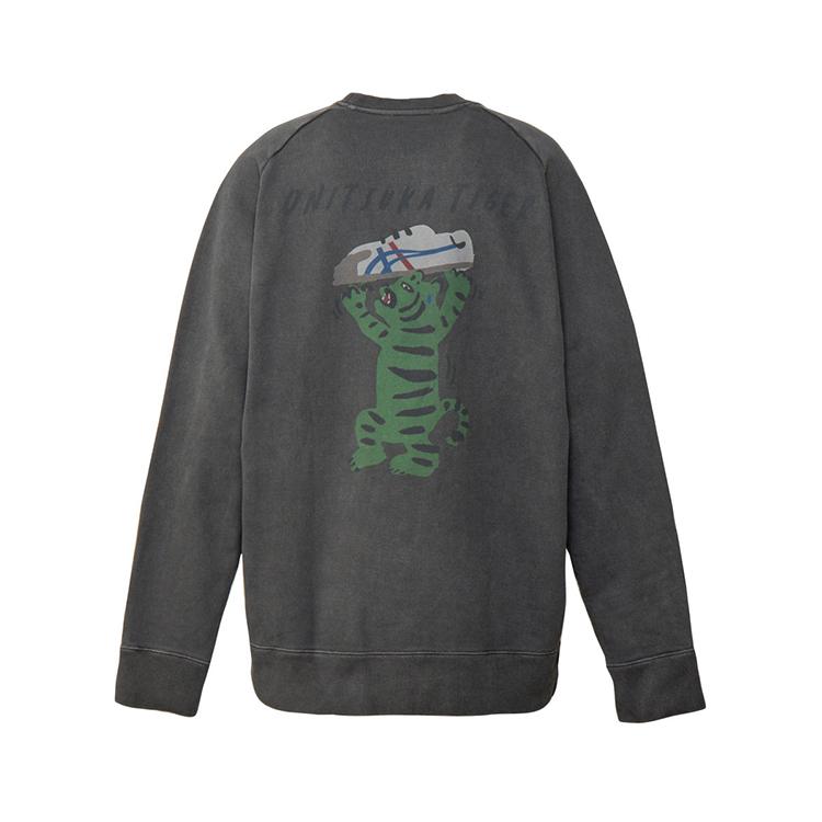 New Onitsuka Tiger Pullover Sweatshirt Unisex Gray 2183B586-020