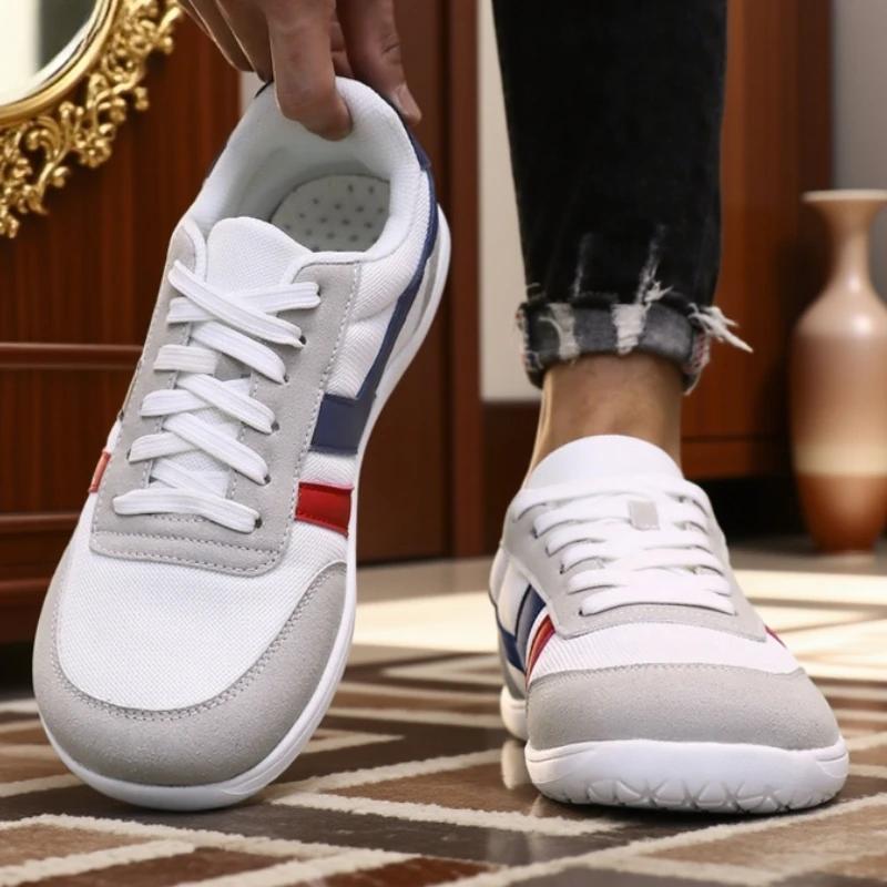 Unisex Barefoot Wide Toe Shoe Fashion Simple Casual Jogging Sneakers Men Wide Barefoot Shoe Trail Running Non-Slip Walking Shoes