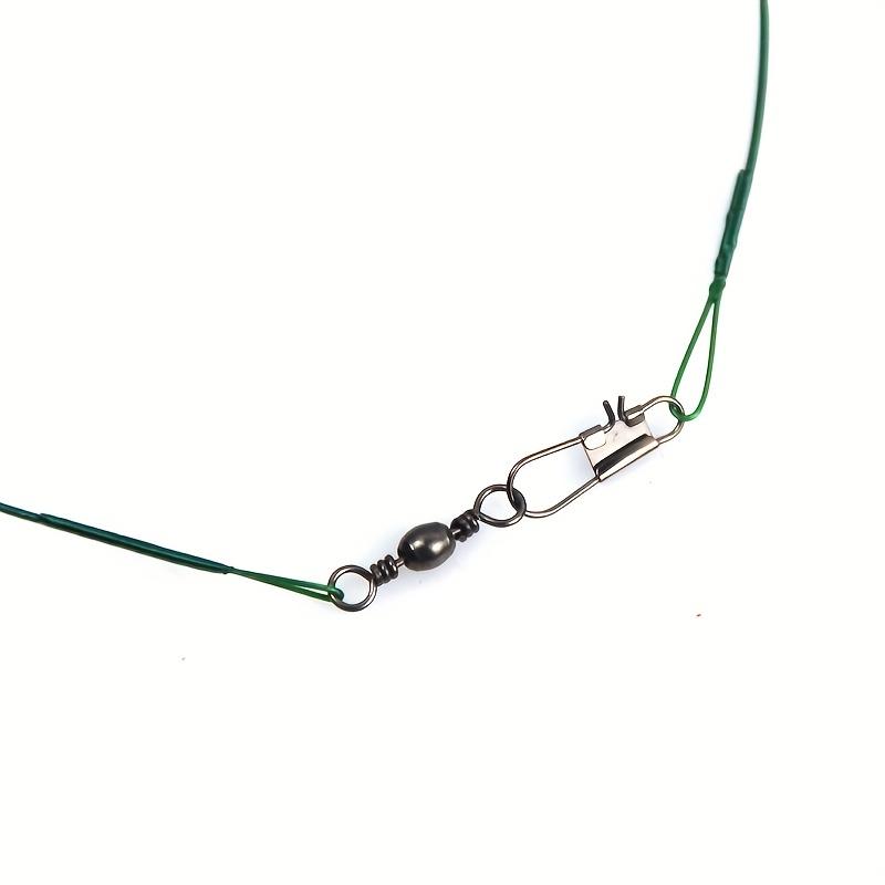 20pcs 15/20/30cm Stainless Steel Wire Leader Fishing Leash With Swivel Anti-bite Line Leadcore For Lure Accessories Pike