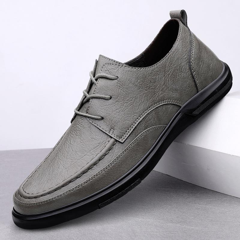 Men's Shoes 2025 Summer New Men's Fashion Outdoor Lace-up Versatile Office Soft-soled Formal High-end Business Leather Shoes
