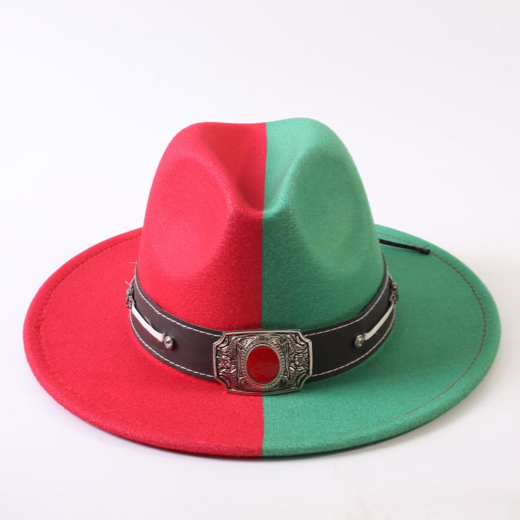 Popular European and American Classic Double-color Wide-brimmed Top Hat Men's and Women's Fashion OL Style Cowboy Hat Jazz Hat