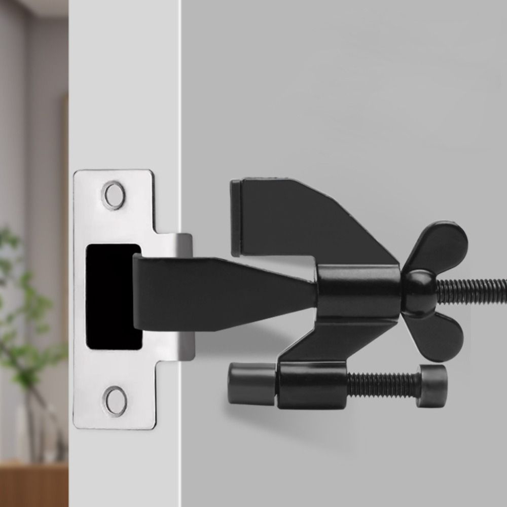 Adjustable Travel Door Lock Stainless Steel Butterfly Door Stopper Door Stopper for Travel Hotel