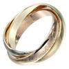 Trinity Ring 0.1" Band K18 Gold (YGxPGxWG) #5.1(US Size) 7.24g Women Used