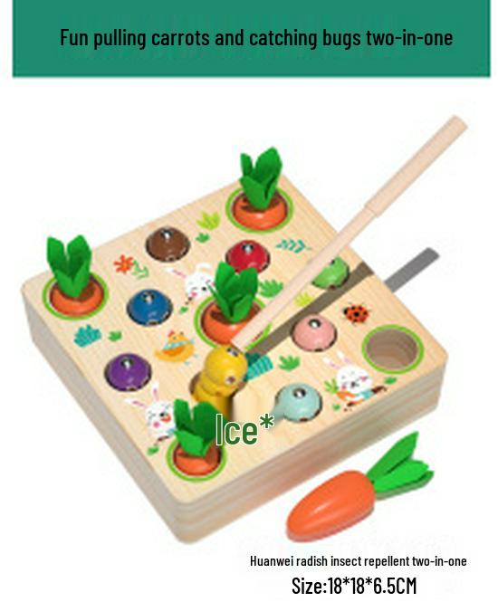 Goryeobaby Montessori Pulling Radish Toy - Early Education & Intellectual Development Tool for Children