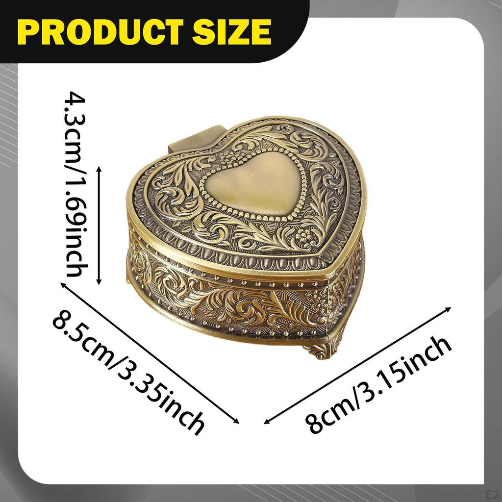 Jewelry Box Case Keepsake Storage Dresser Collectible Craft Ornament Home