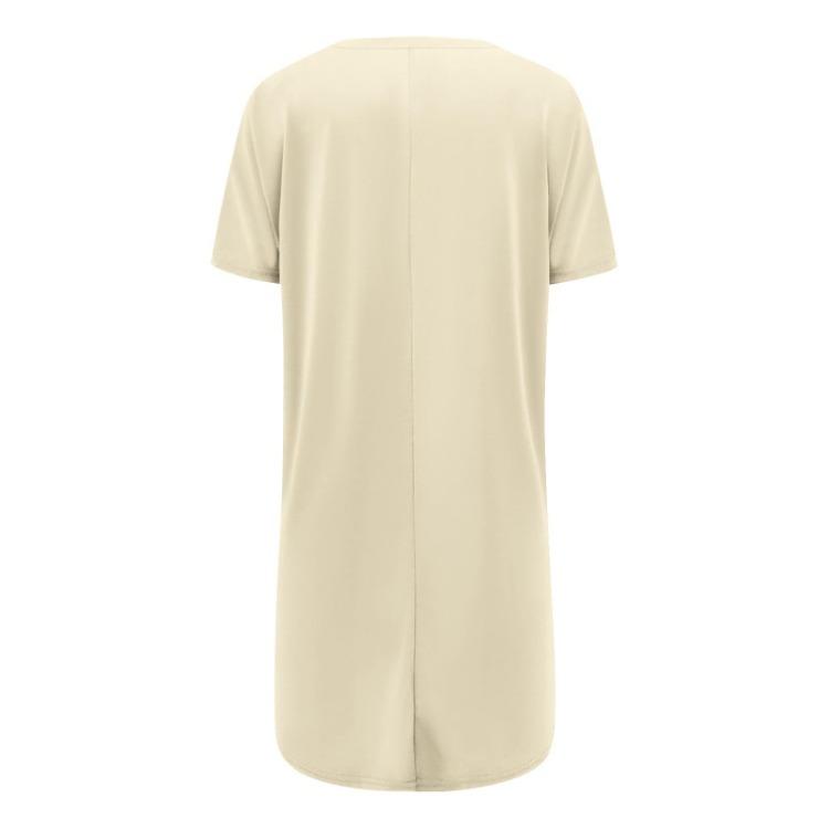 Regular Fit Women T Shirt Short Sleeves Round Neck Pocket Print Tops