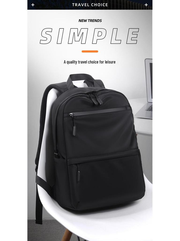 Large Capacity Japanese-Korean Schoolbag with Logo – Simple, Versatile Backpack for Women, Ideal for Travel and Outdoor Activities