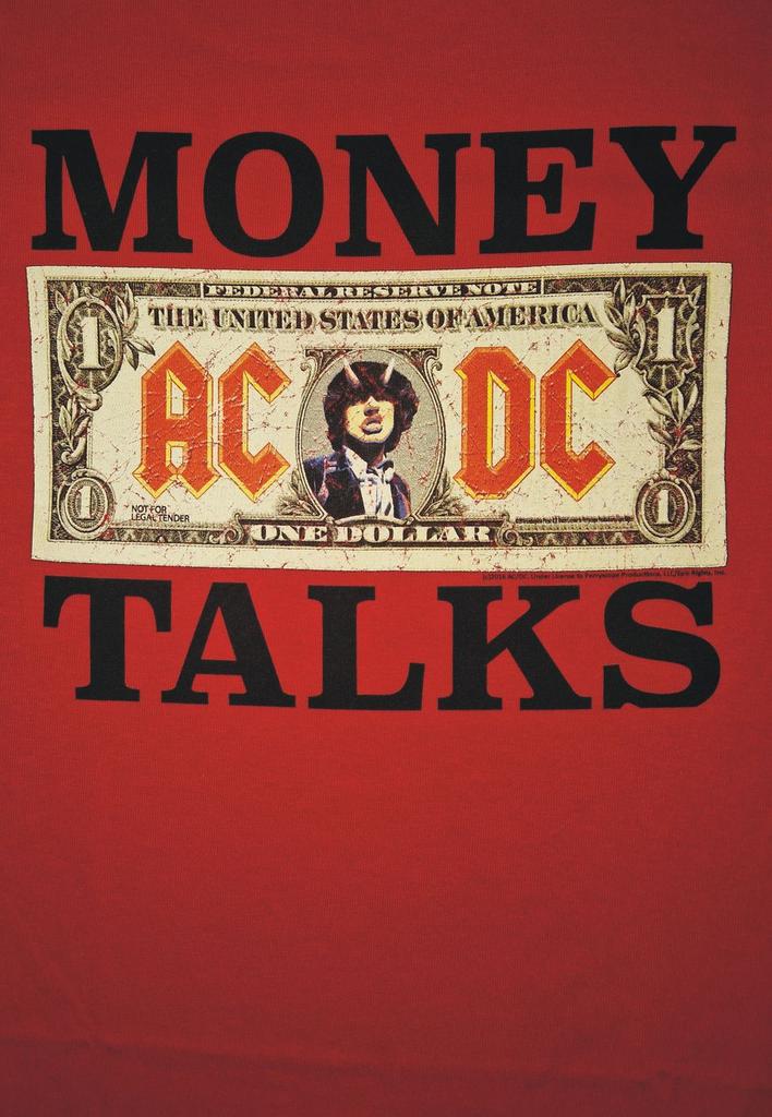 Ac/Dc Money Talks Mens T-Shirt Red