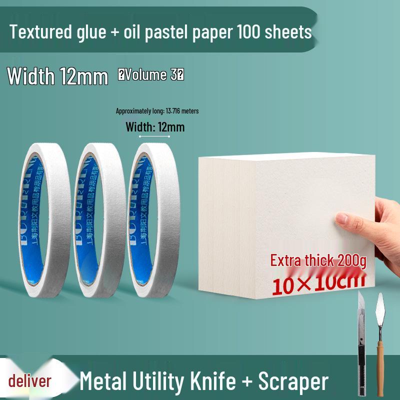 Thickened Square Oil Pastel Paper: Children's Doodle & Drawing Set