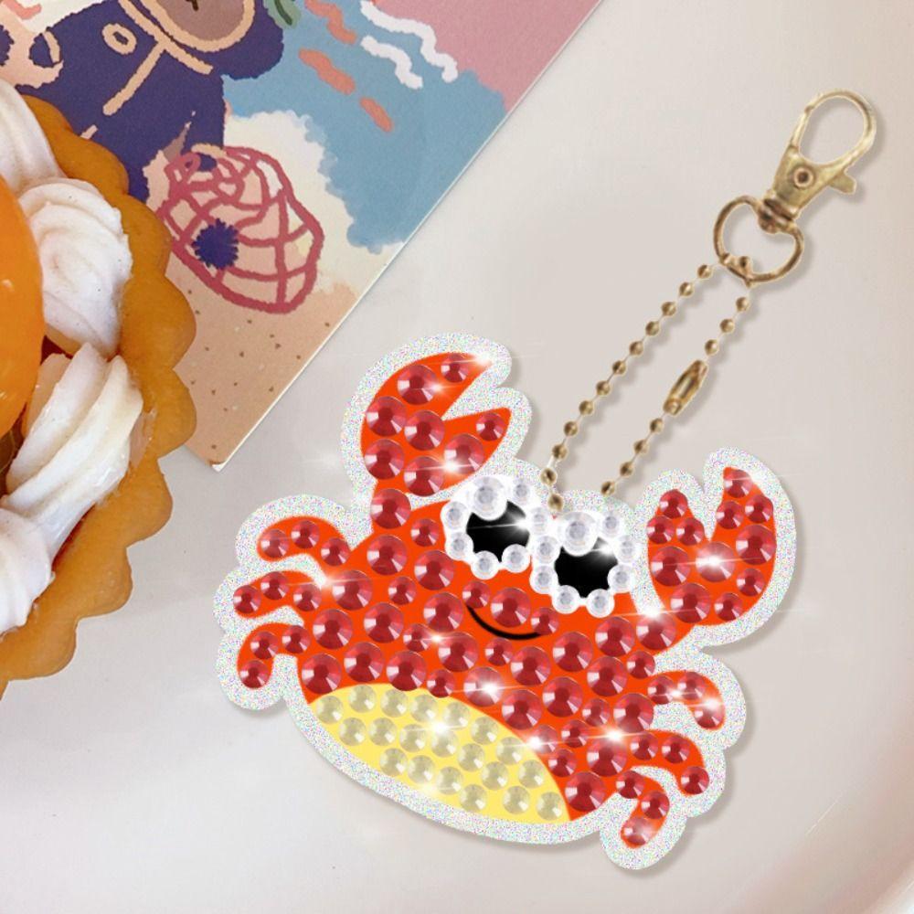 Cartoon Design Painting Set Mermaid Pattern DIY Key Chain Pendant DIY Project