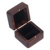 Wood Ring Box Retro Beautiful Portable Magnet Button Black Walnut Ring Box for Proposals