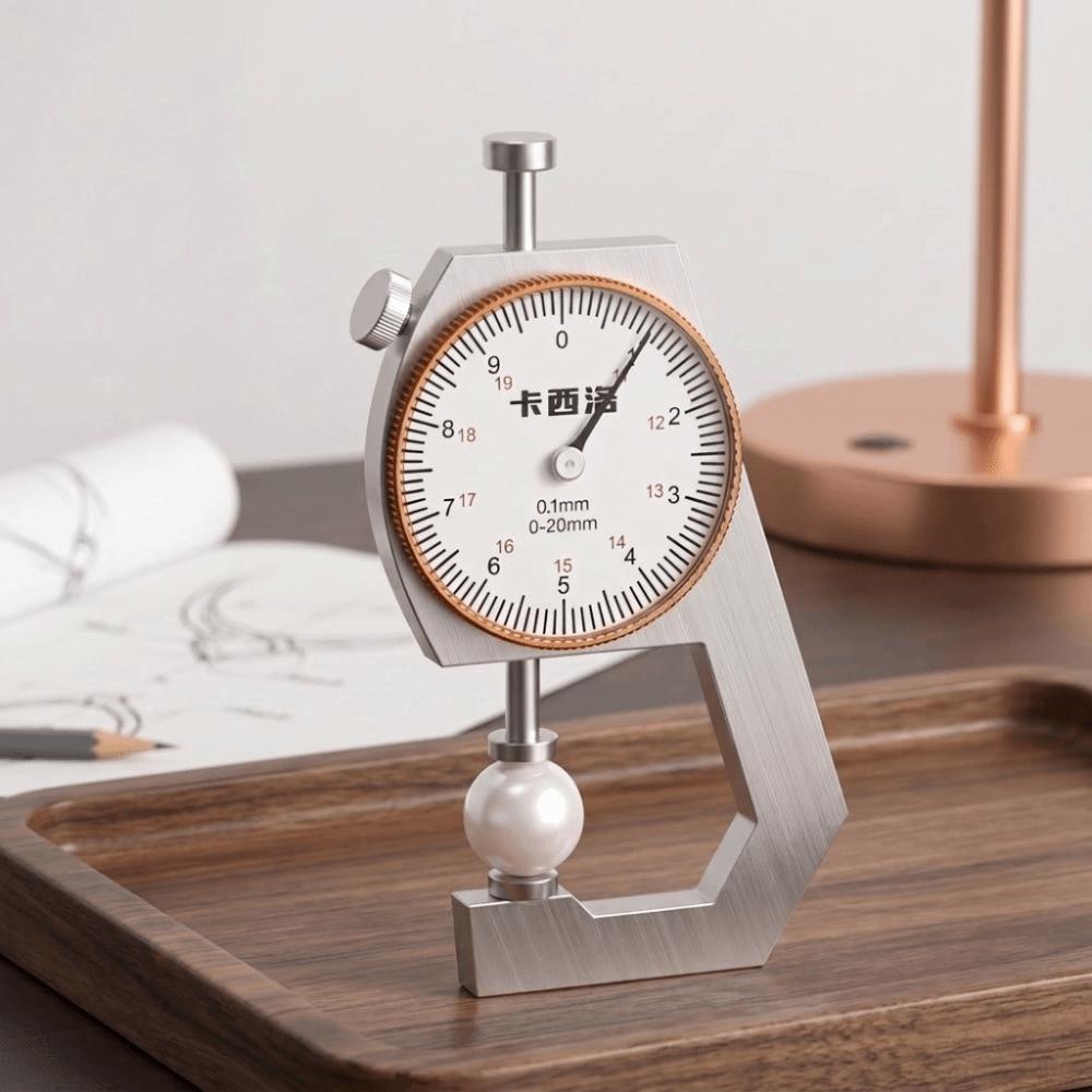 0-20mm/0.1mm Digital Thickness Gauge Round Dial Dial Caliper Thickness Tester Metal Sheet