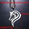 BEIER 3D 316L Stainless Steel New Design Howling Wolf Pendant Necklace Viking Men Celt Charm Fashion Jewelry LLBP8-303P
