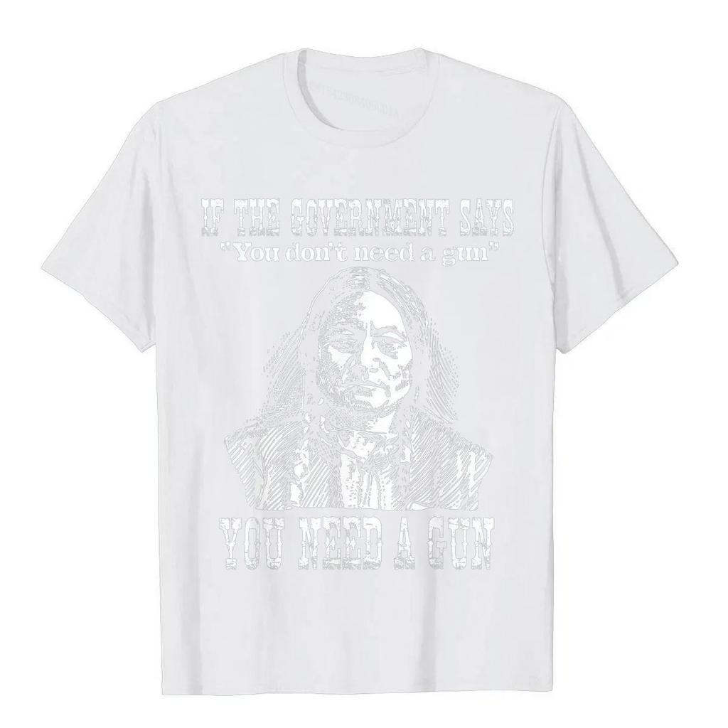 Potřebujete zbraň Tričko Sedícího býka Pro-2. dodatek Tričko Bavlněná trička pro dospělé Přizpůsobená top trička Potištěná na retro