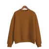 Solid Color Small High Neck Loose Casual Plus Velvet Long Sleeved Top