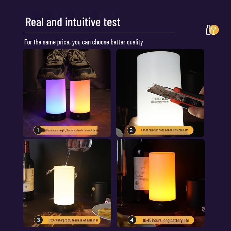 Outdoor Camping Night Market Table Lamp – Creative Small Charging Light for Desktop or Bar Atmosphere