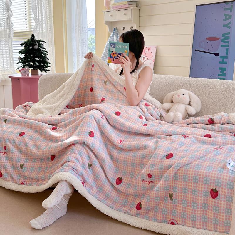 LISM Milk Velvet Lamb Fleece Warm Blanket