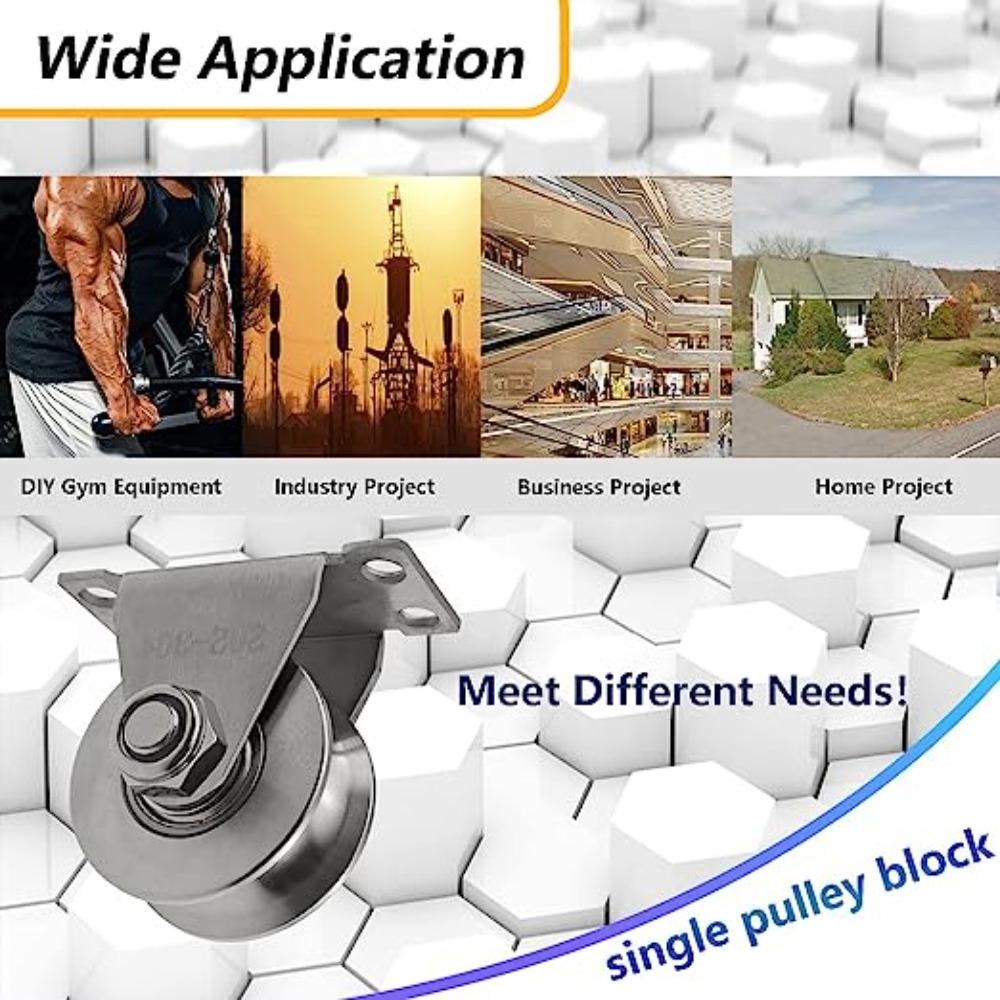 Kladka typu U Nerezový zvedací váleček Super tichý blok s jednou kladkou DIY posilovací vybavení