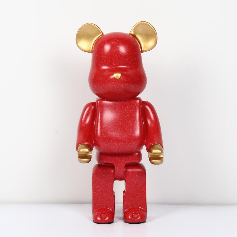 

Creative Ins Wind Transparent Violent Bear Sculpture Doll Handmade Ornaments Home Вітальня Декорація Ремесла Статуя Подарунок Height about 28cm